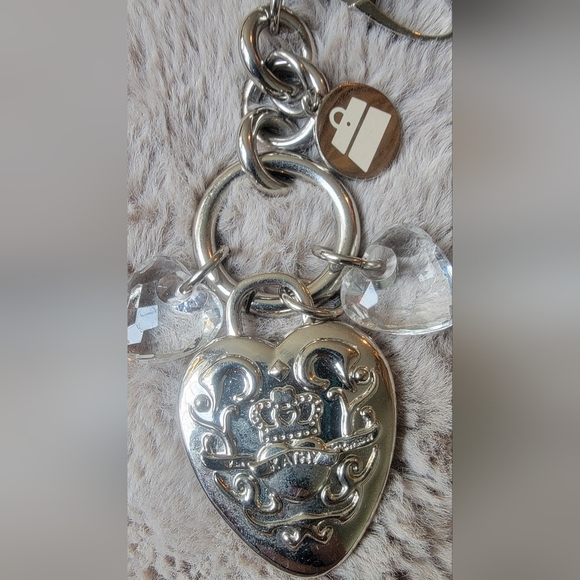 Silver Keychain with Heart Charms - Picture 2 of 5